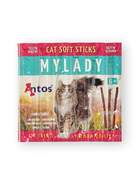 Cat Soft Sticks Mylady Cordero&Pavo 6 piezas