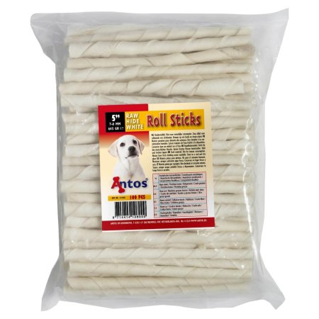 Raw Hide White Roll Sticks 5" 7-8 mm